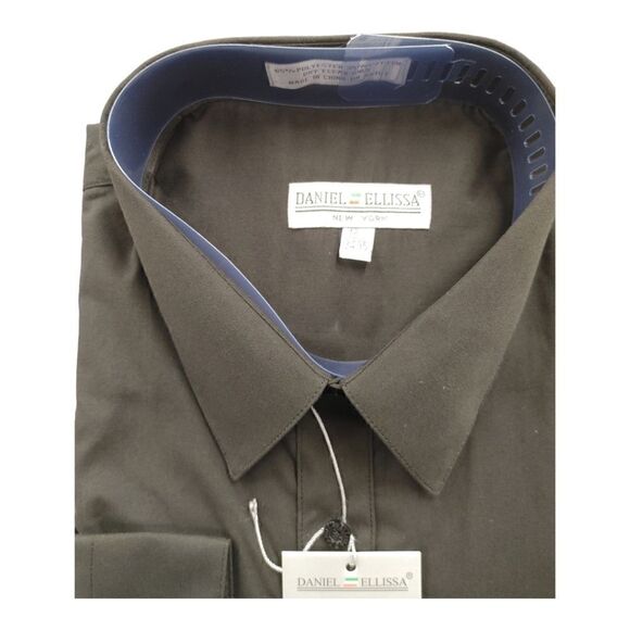 MEN'S BASIC FULL CUT DRESS SHIRT BY DANIEL ELLISSA - Picture 2 of 3